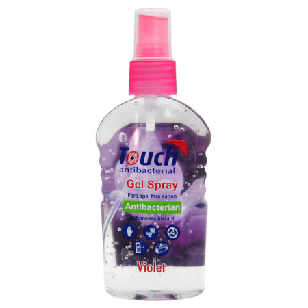 Ingrijire corp - Spray dezinfectant pentru maini Touch, Violet cu efect antibacterian, 112 ml