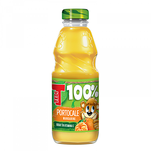 Bauturi - Suc De Portocale Mandarine 100%, 12 x 0,3 L, Tedi