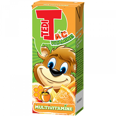 Bauturi - Suc Multivitamine, 9 x 0.2L, Tedi