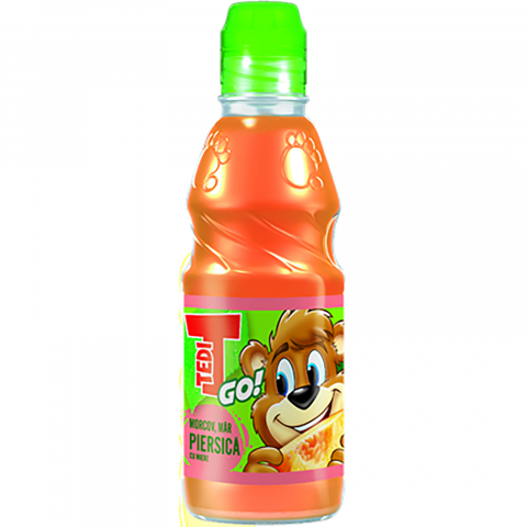 Bauturi - Suc Morcov Mar Piersici, 4 x 0.3 L, Tedi Go!