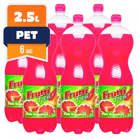 Bauturi carbogazoase - Suc Grapefruit , 6 x 2,5 L Frutti Fresh