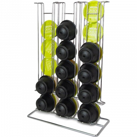 Suport pentru capsule Dolce Gusto, 36 de capsule, Argintiu, Inox [0]