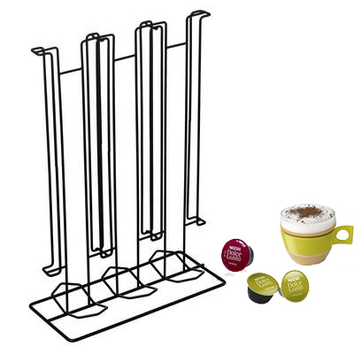 Suport pentru capsule Dolce Gusto, 36 de capsule, Negru, Inox [1]