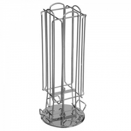 Bucatarie & Servire - Suport pentru capsule Nespresso Vertuo rotativ, 20 de capsule, Inox, Argintiu