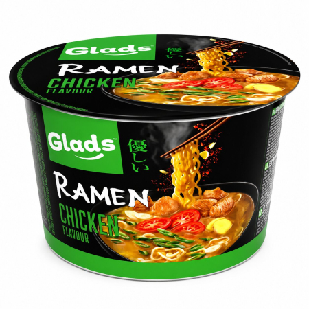 Paste fainoase - Ramen Instant cu Aroma de Pui, Glads, 105 g-Vivomarket.ro