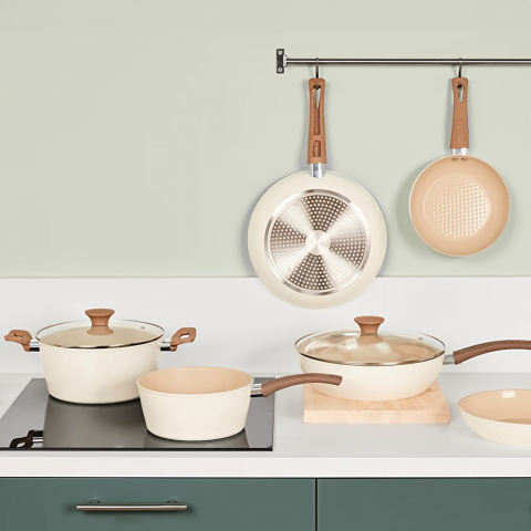 Tigaie din aluminiu, dublu invelis antiaderent ceramic ILAG, 24 cm, toate sursele de caldura, Savorium [2]