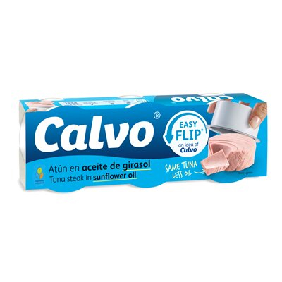 Conserve - Ton in Ulei de Floarea Soarelui, Calvo, 3 x 65 g-Vivomarket.ro