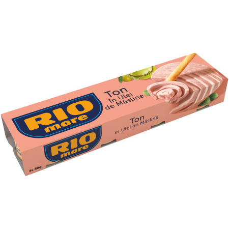 Conserve - Ton Rio Mare in ulei de masline, conserva, 4x80 g