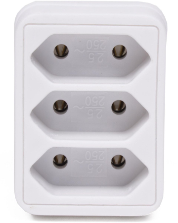 Reduceri🔥⏳ - Triplu Stecher Benson 1500W, Adaptor Priza cu 3 Iesiri, Compact 6,5 x 4,5 x 7,5 cm, Alb