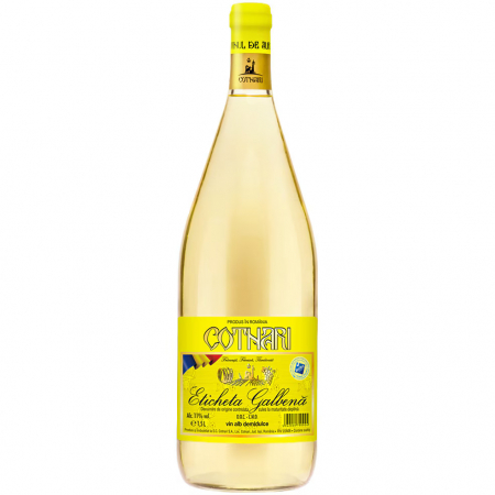 Bauturi - Vin Alb Cotnari Eticheta Galbena demidulce 1.5L