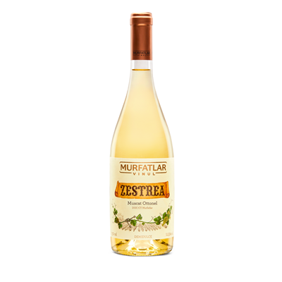 Bauturi - Vin Alb, Demidulce, Muscat Ottonel, Zestrea, Murfatlar, 0.75 L-Vivomarket.ro