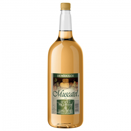 Bauturi - 6 x Vin Alb Demidulce, Muscatel, 2l