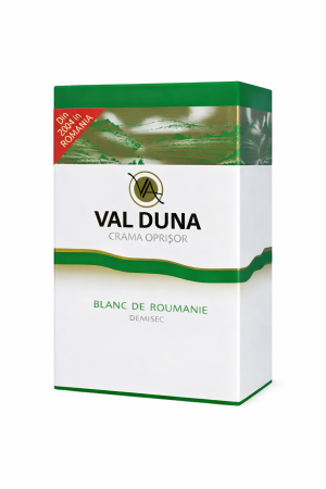 Bauturi - Vin alb demisec Val Duna Blanc de Roumanie, 3 l