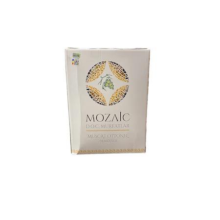 Bauturi - Vin Alb, Mozaic, Muscat Ottonel, Demidulce, Murfatlar, bag in box, 3L-Vivomarket.ro