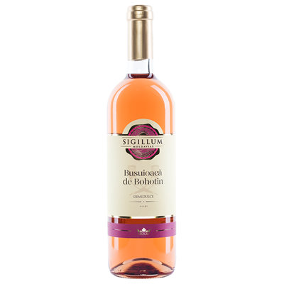 Bauturi alcoolice - Vin Rose Sigillum Moldaviae, Busuioaca de Bohotin, Demidulce, 0.75l