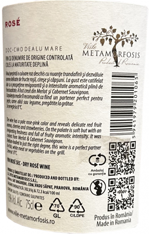Vin Rose Viile Metamorfosis,Sec, DOC, 0.75l [1]