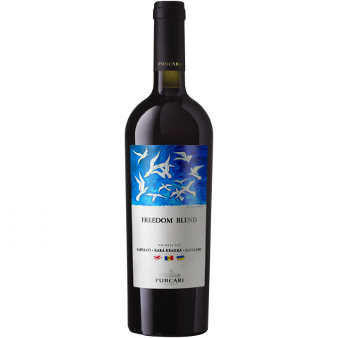 Bauturi - Vin Rosu Purcari, Freedom Blend, Sec, 0.75 l-Vivomarket.ro