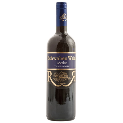 Bauturi - Vin Rosu Schwaben, Merlot, Demisec, 0.75 l