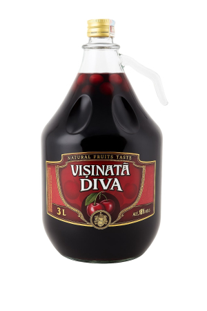 Bauturi alcoolice - Visinata traditionala cu visine intregi, 25% , 3 L, Diva
