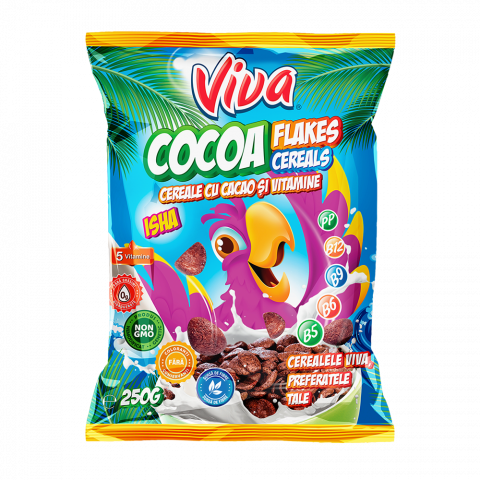 Cereale - VIVA Cereale Cocoa Flakes, 3 x 250g