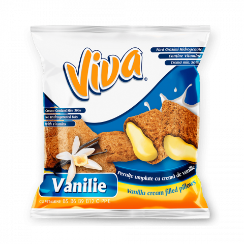 Bacanie - VIVA Pernite umplute cu crema de vanilie, 6 x 100g