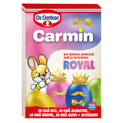 Bacanie - Vopsea Oua Kit Royal, 4 culori, Carmin, Dr. Oetker, 20 g