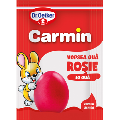 Condimente & Mixuri - Vopsea Rosie pentru 10 Oua, Set de 50 bucati, Dr.Oetker Carmin
