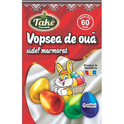 Bacanie - Vopsea Sidefata,4 culori, 60 Oua, Take