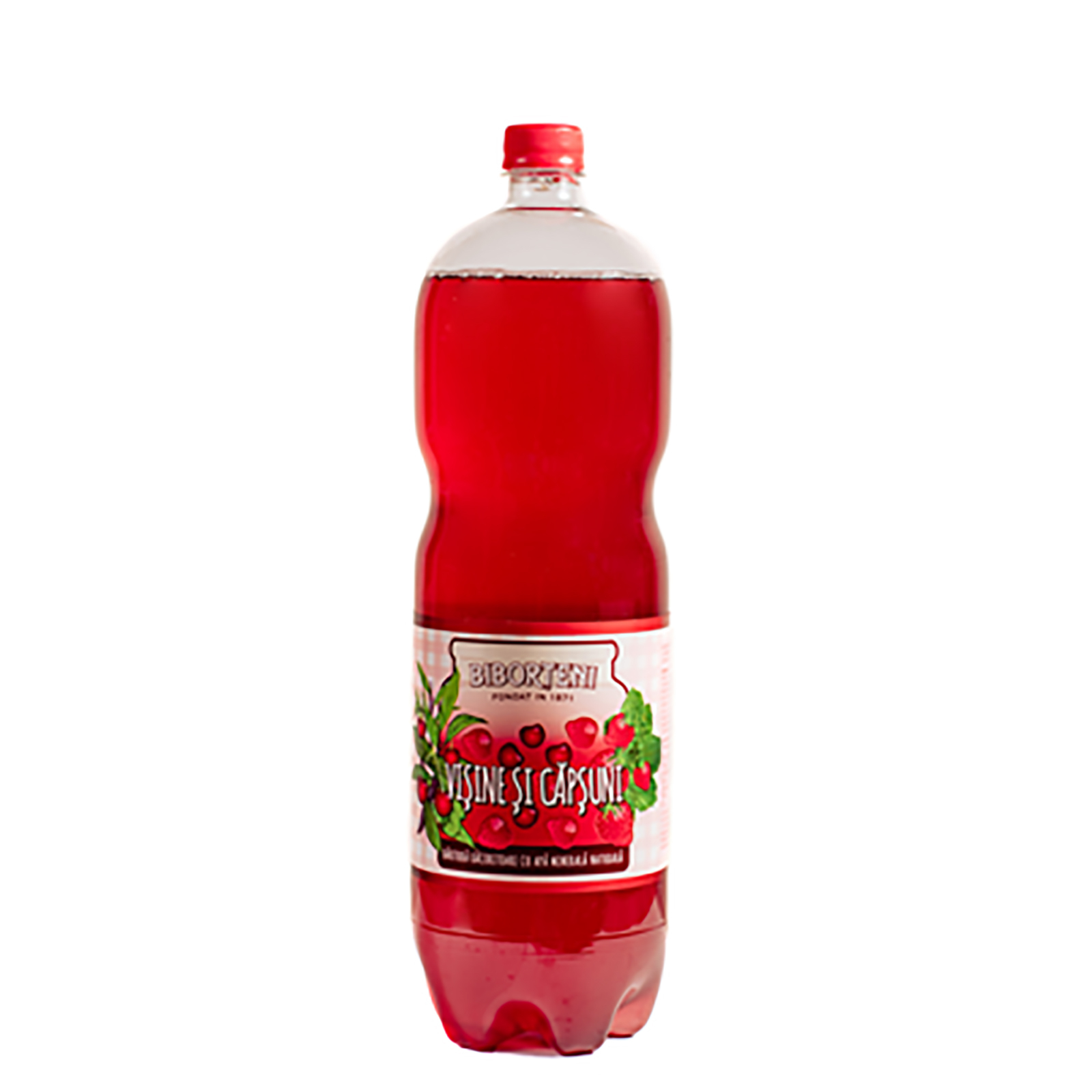Biborteni Bautura Racoritoare Visine si Capsune, 6 x 2 L, Biborteni