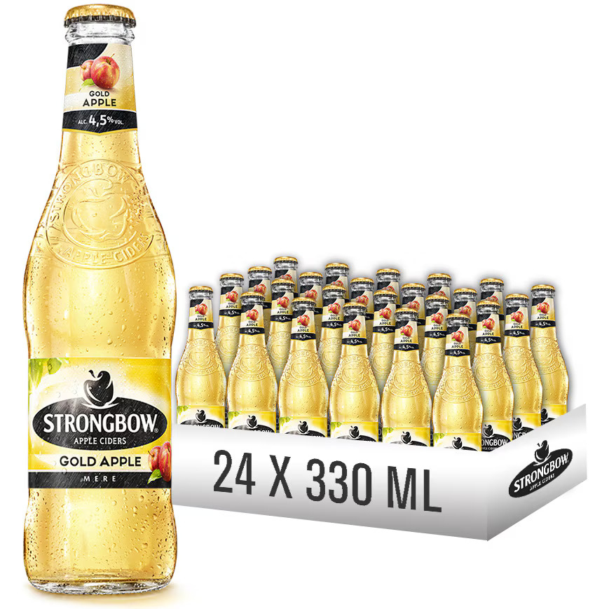 VivoMarket.ro Cidru Strongbow cu Mere, Sticla Nereturnabila, 24 x 0.33 l