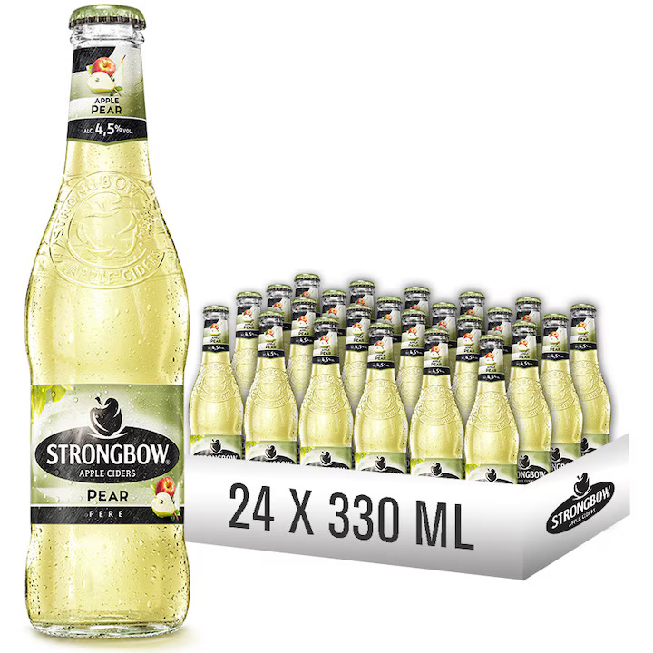 VivoMarket.ro Cidru Strongbow cu Pere, Sticla Nereturnabila, 24 x 0.33 l