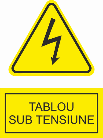 AUTOCOLANTE ATENTIONARE - AUTOCOLANT TABLOU SUB TENSIUNE