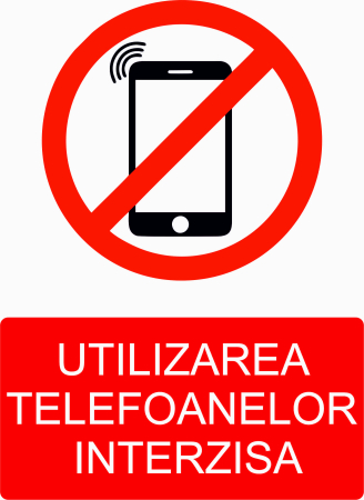 AUTOCOLANTE INTERZICERE - AUTOCOLANT INTERZISA UTILIZAREA TELEFOANELOR
