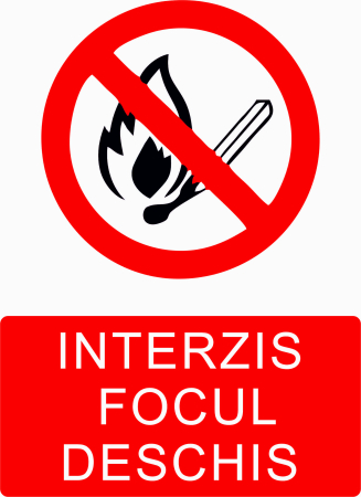AUTOCOLANTE INTERZICERE - AUTOCOLANT INTERZIS FOCUL DESCHIS