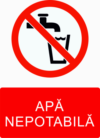 AUTOCOLANTE INTERZICERE - AUTOCOLANT APA NEPOTABILA