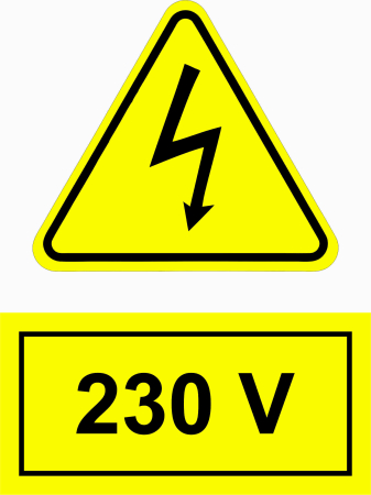 AUTOCOLANTE ATENTIONARE - AUTOCOLANT 230V
