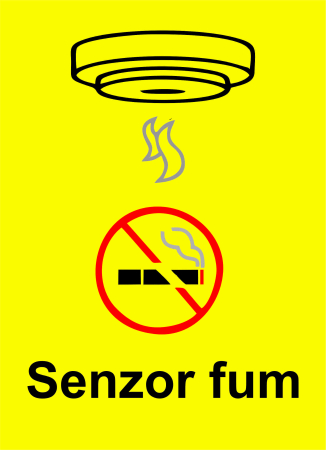 AUTOCOLANTE ATENTIONARE - AUTOCOLANT ATENTIONARE SENZOR FUM