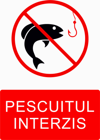 AUTOCOLANTE INTERZICERE - AUTOCOLANT PESCUITUL INTERZIS