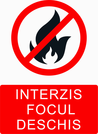 AUTOCOLANTE INTERZICERE - AUTOCOLANT INTERZIS FOCUL DESCHIS