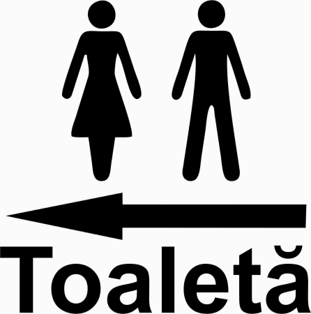 AUTOCOLANTE - AUTOCOLANT TOALETA STANGA