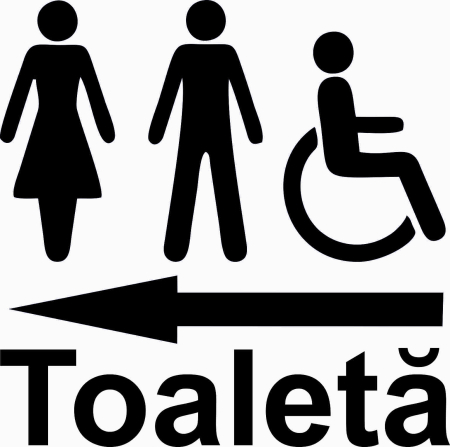 AUTOCOLANTE - AUTOCOLANT TOALETA STANGA