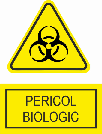 AUTOCOLANTE ATENTIONARE - AUTOCOLANT PERIICOL BIOLOGIC