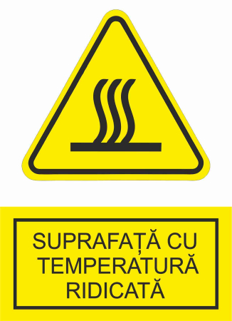 AUTOCOLANTE ATENTIONARE - SUPRAFATA CU TEMPERATURA RIDICATA