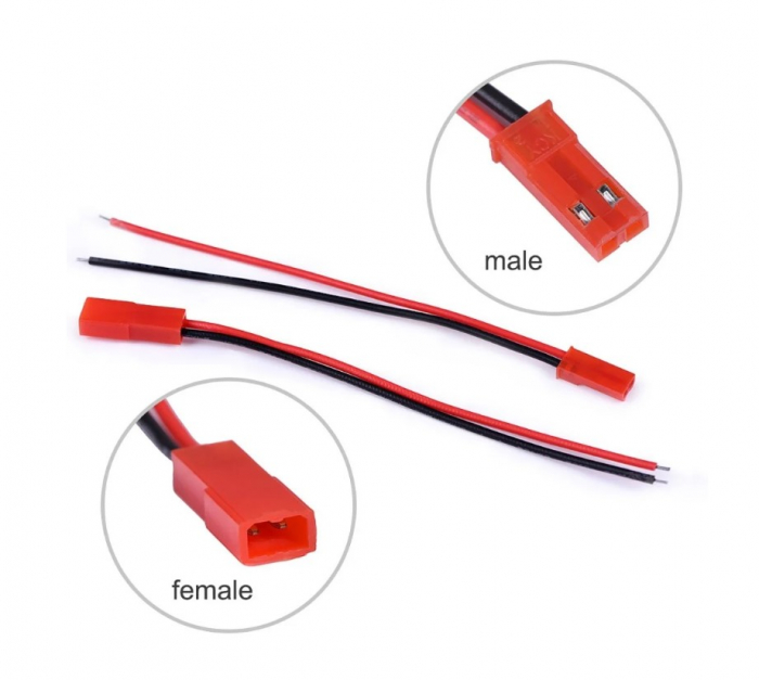 Cablu cu conector JST mama-tata 2 pini [3]