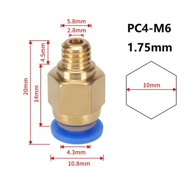 Conector pneumatic PC4 M6 [3]