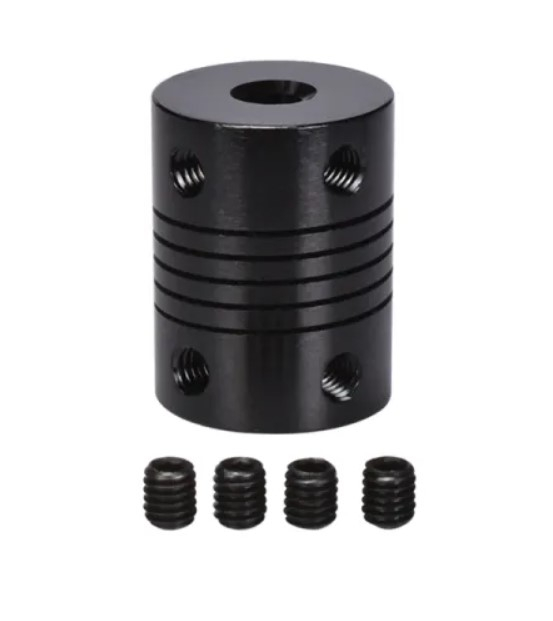 Cuplaj flexibil / elastic 5*5mm negru [3]