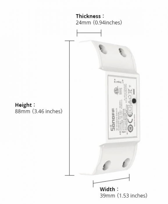 SONOFF BASIC R4 intrerupator / comutator inteligent WIFI 1 canal [4]
