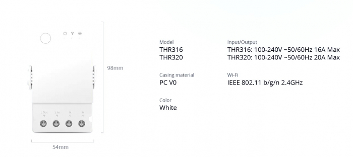 SONOFF THR316 (TH Origin) releu / intrerupator inteligent WIFI cu control temperatura si umiditate [4]