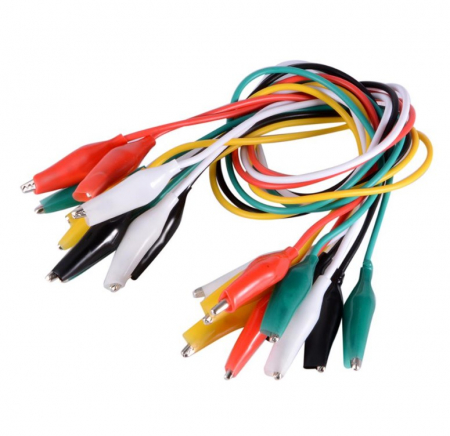 Module electronice, mecanice, IoT si mecatronice - Cablu de testare cu 2 cleme tip crocodil