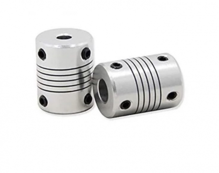 Componente si accesorii imprimante 3D - Cuplaj flexibil / elastic 5*8mm argintiu